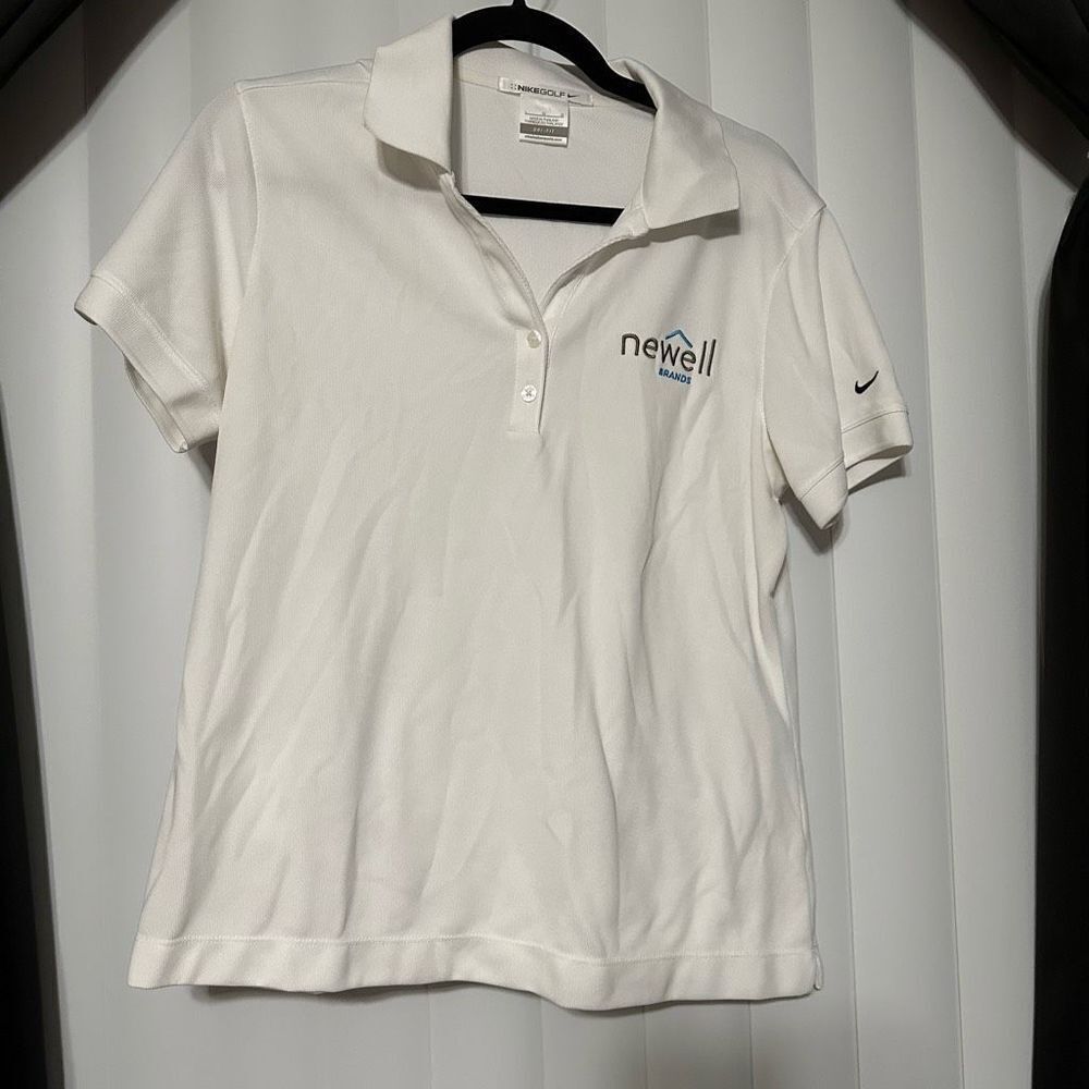 Nike Golf Dri-fit white polo shirt , 100% Polyester
